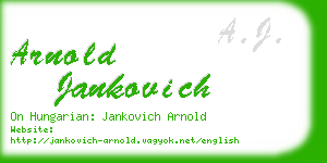 arnold jankovich business card